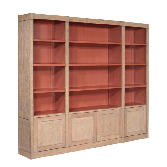 Bibliotheque Modulable Fond Rouge Haussmann