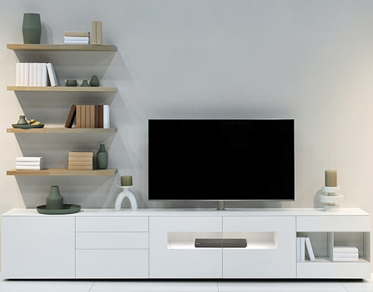 meuble tv design blanc karat