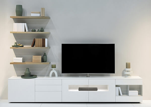 Meuble tv suspendu design LAMPO L5C60 - contemporain VAZARD home