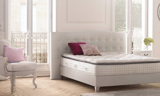 tete de lit prestige capitonnee blanc design