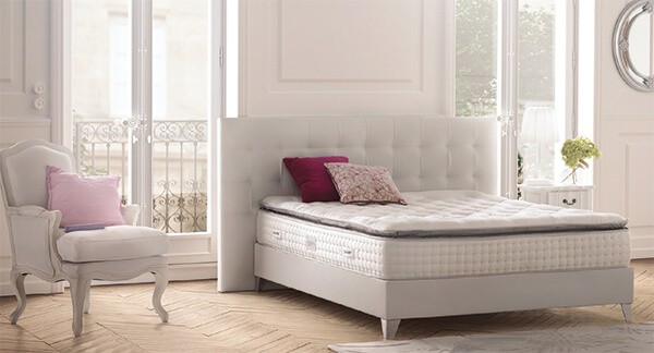 tete de lit prestige capitonnee blanc design