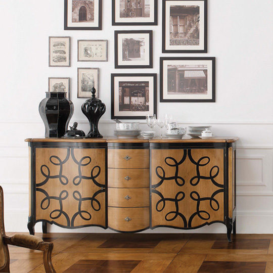 Buffet Merisier Classique Chic Louis Deco