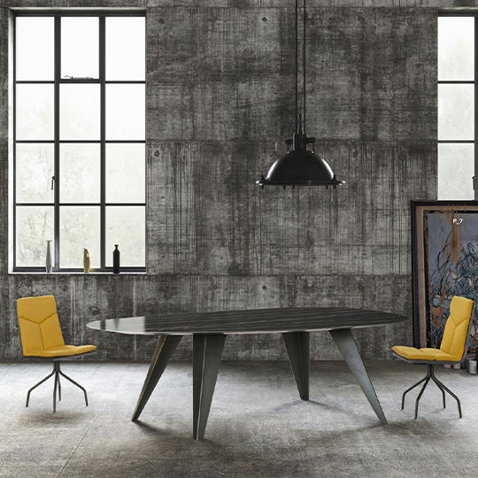 Table Ceramique Design Ovale Moon