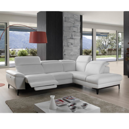 Canape Contemporain Angle Relax Cuir P1 Dixie