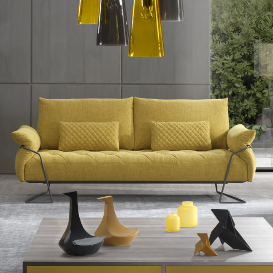 Canape Design Tissu Jaune P1 Yellow