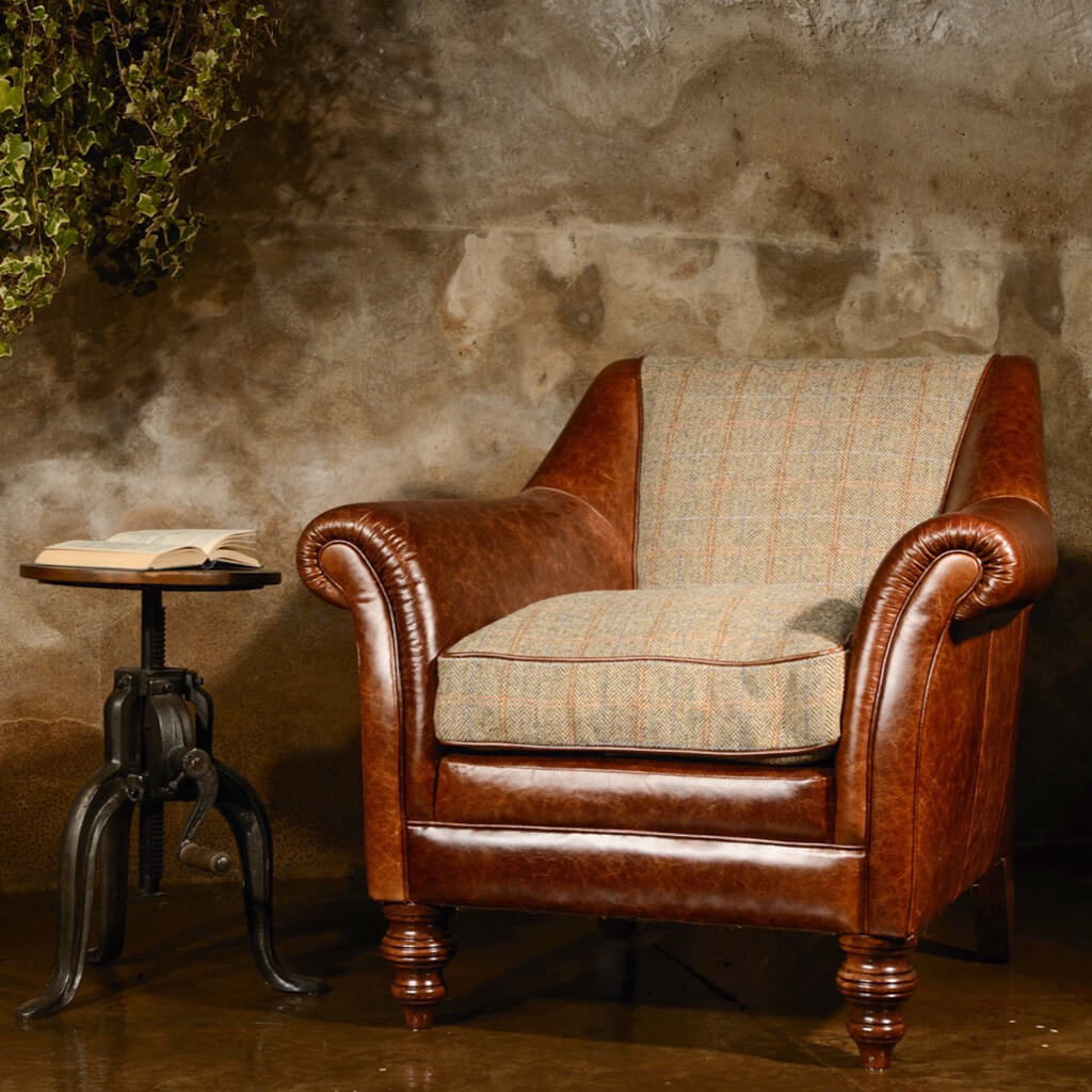 Fauteuil Anglais Cuir Dalmore P1 TETRAD