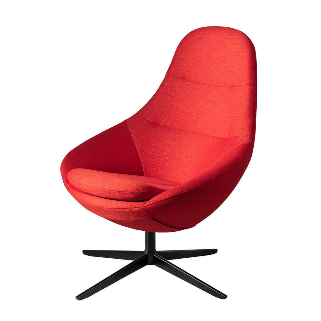 Fauteuil Design Tissu Rouge Kebe P1 Tuck