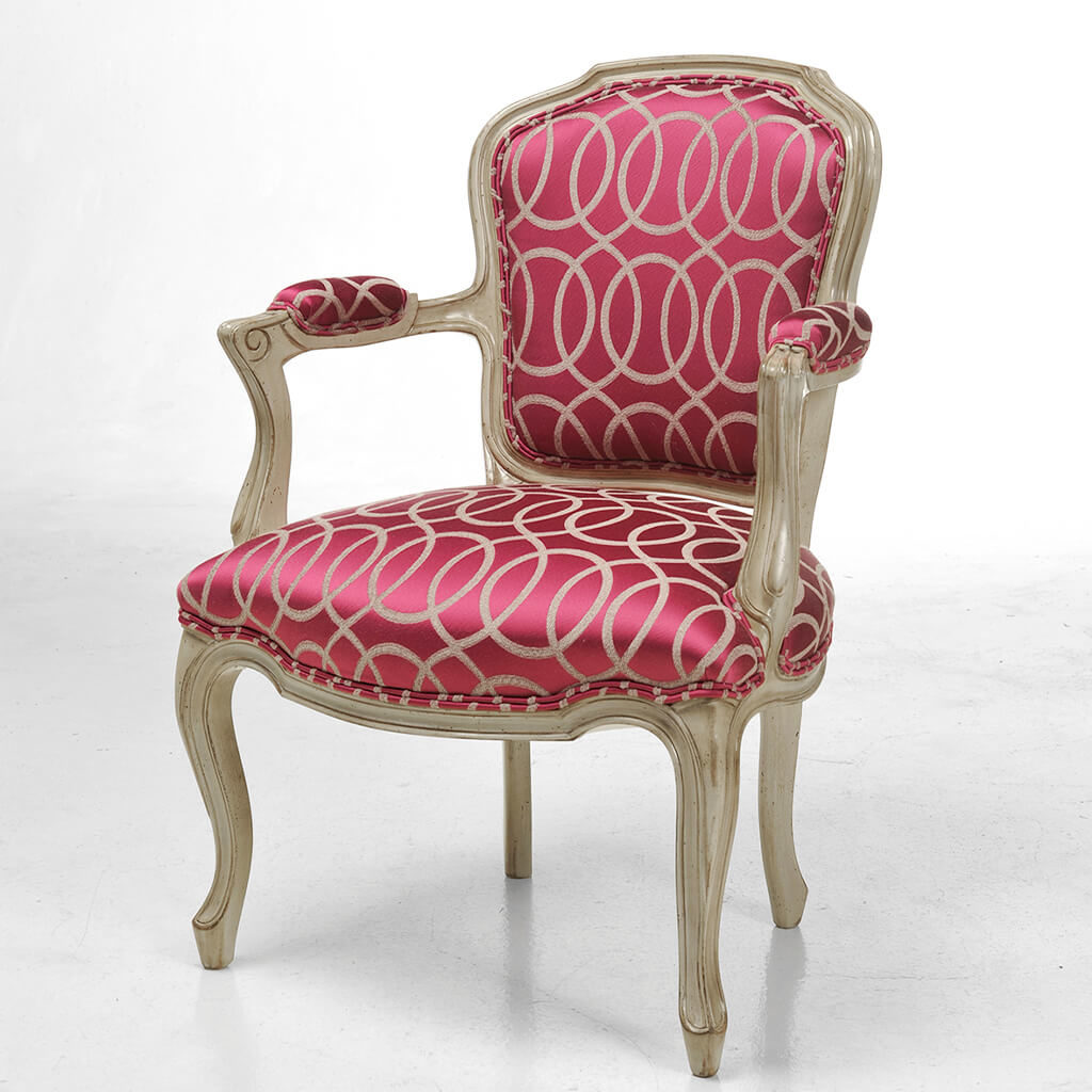 Fauteuil Bergere Tissu Classique P1 Leo