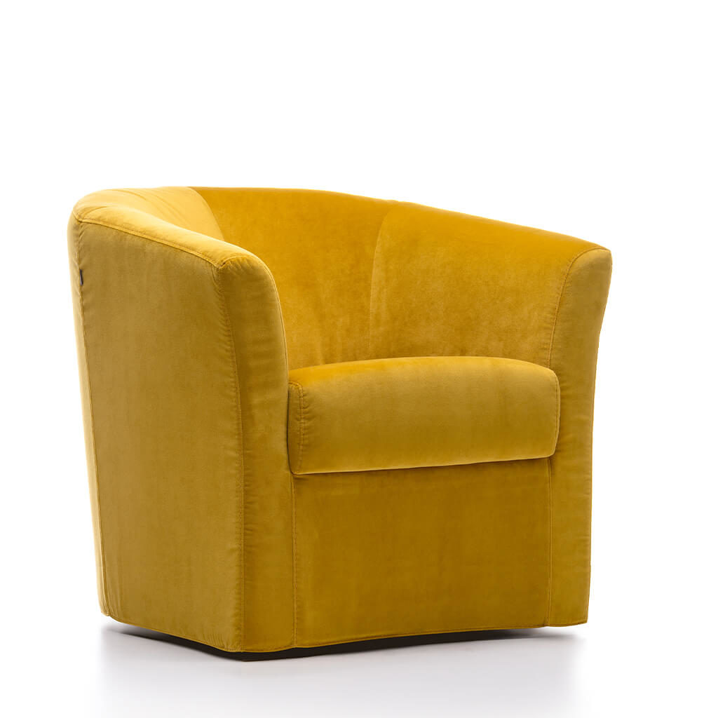 Fauteuil Pivotant Alcantara Jaune P2 Yoyo