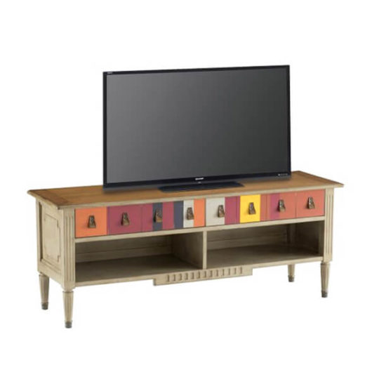 Meuble Tv Rayures Couleurs Beige P1 Jacob