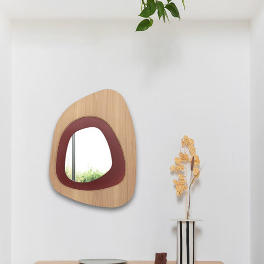 Miroir Bois Massif P1 Galet