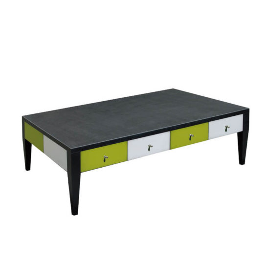 Table Basse Contemporaine Verte Noire P2 Kubic 775