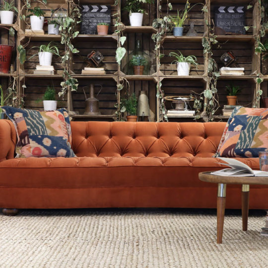 Canape Anglais Tissu Cousins Brique P2 Strand TETRAD