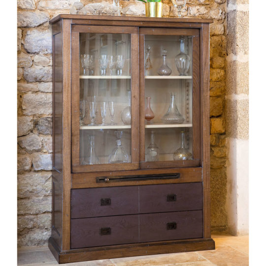 Meuble vitrine de rangement avec tiroirs, CARGO