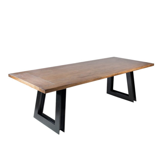 Table Chene Pied Metal Industriel P1 Paddock