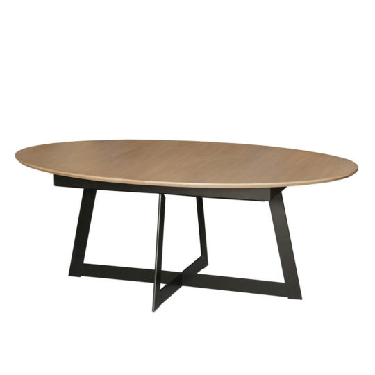 Table Elliptique Chene Metal P1 Quartz