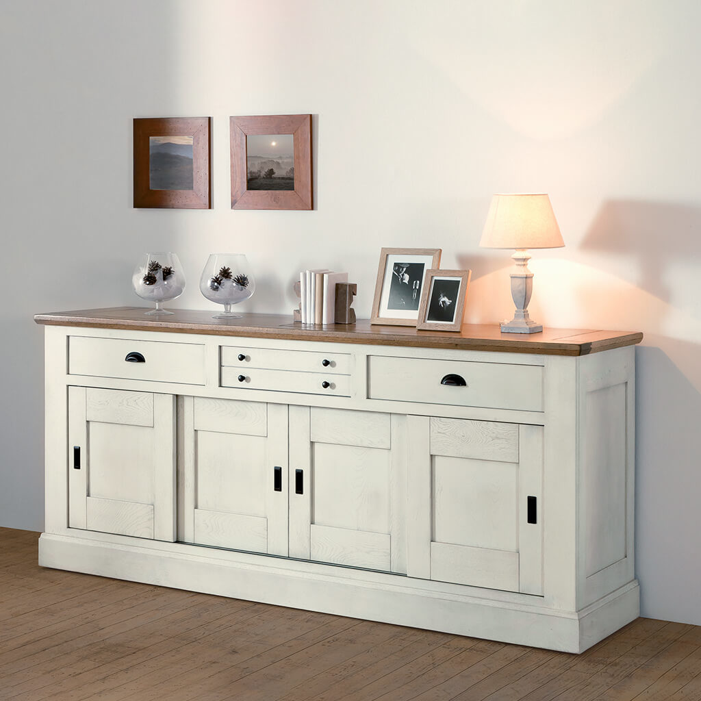 Buffet Campagne Chic Laque Blanche P1 Romance