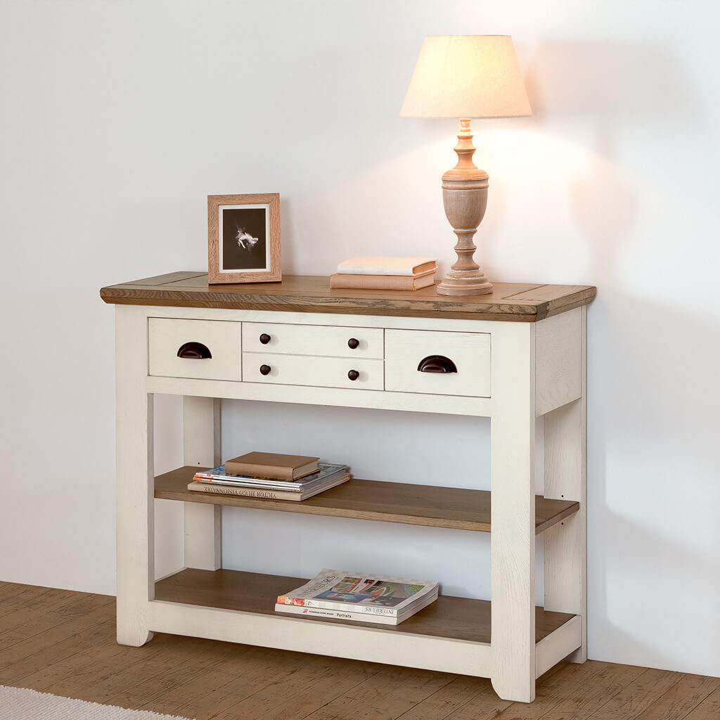 Console Campagne Chic Laque Beige P1 Romance