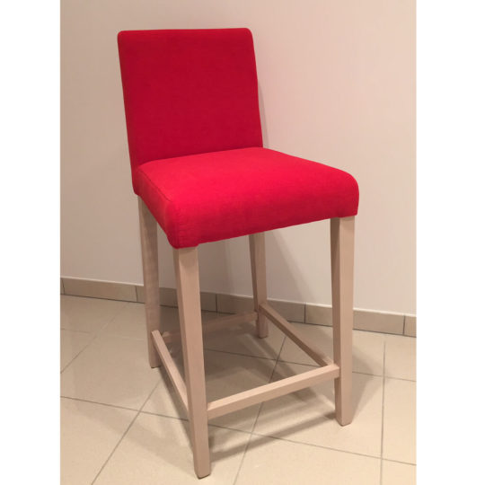 Tabouret De Bar Contemporain Tissu Rouge P1 Snack