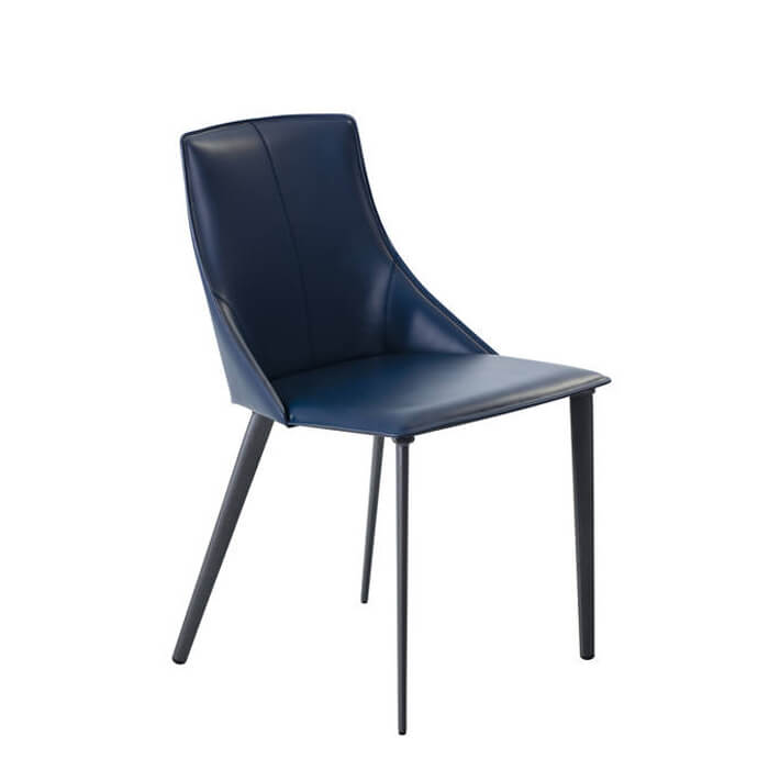 Chaise Cuir Moderne Bleu P1 Aura