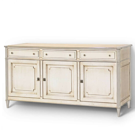 Buffet Classique Chic Laque Blanche Grise P1 Directoire