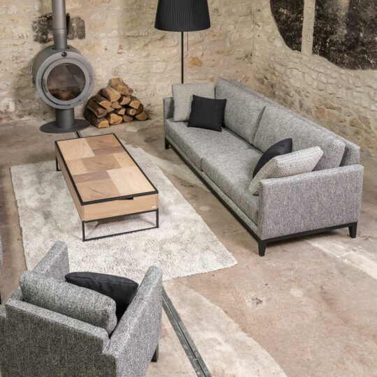 Canape Tissu Gris Chine Classique Chic Ralph M P1 Beaubourg