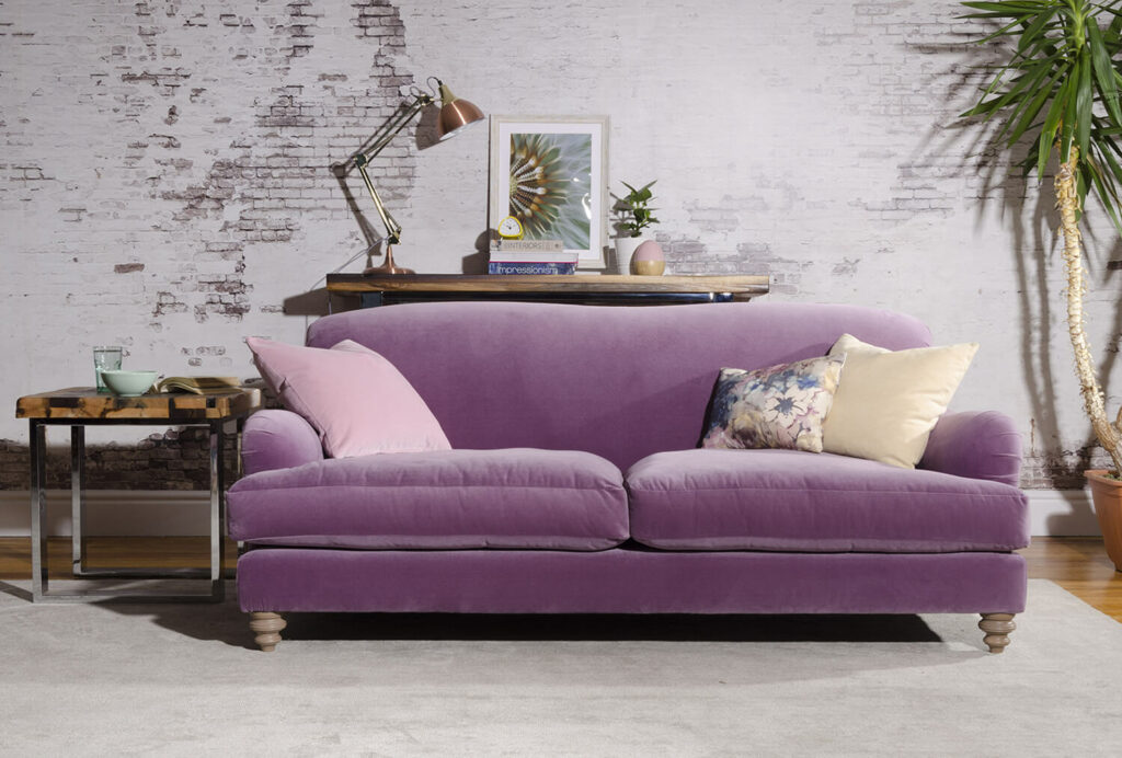 Canape Anglais Velours Violet Tetrad P2 Ruffle