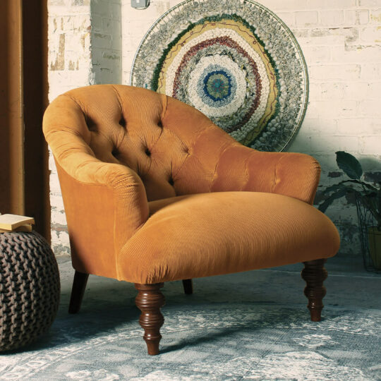 Fauteuil Anglais Velours Tetrad P1 Aberlour