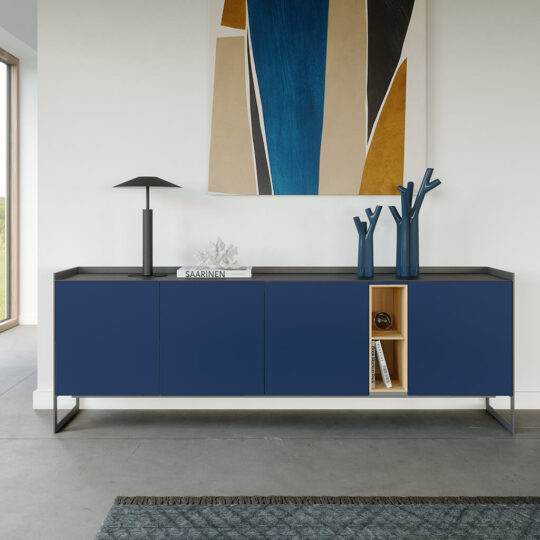 Buffet Laque Bleu Moderne P1 Kobe