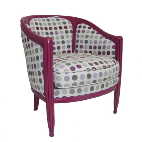 Fauteuil Cabriolel Tissu Deco Rose 2 Rubis
