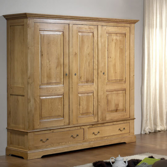 Armoire 3 Portes Rustique Chene Cabourg