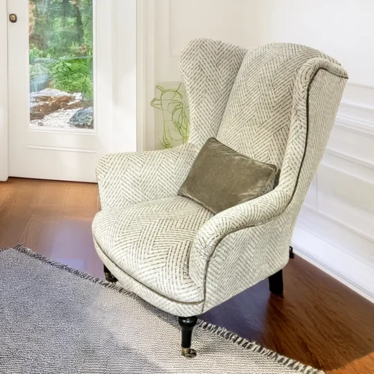 Fauteuil Anglais Crawford Classique Chic Ambiance Tetrad Showroom Vazardhome