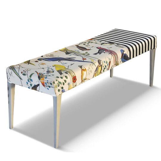 Banc De Lit Tissu Couture Classique Chic Gabriel