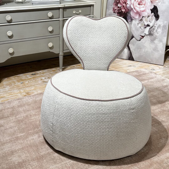 Fauteuil Love Tissu Beige Showroom Vazardhome