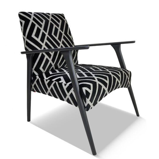 Fauteuil Tissu Noir Blanc Marceau