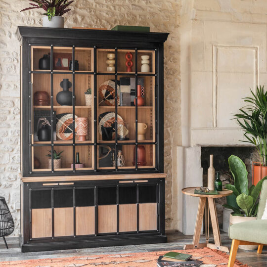 Bibliotheque Porte Coulissante Style Indus Epure