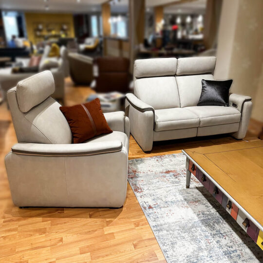 Canape Fauteuil Relax Calgary Cuir Blanc Vazard Home Aubaine