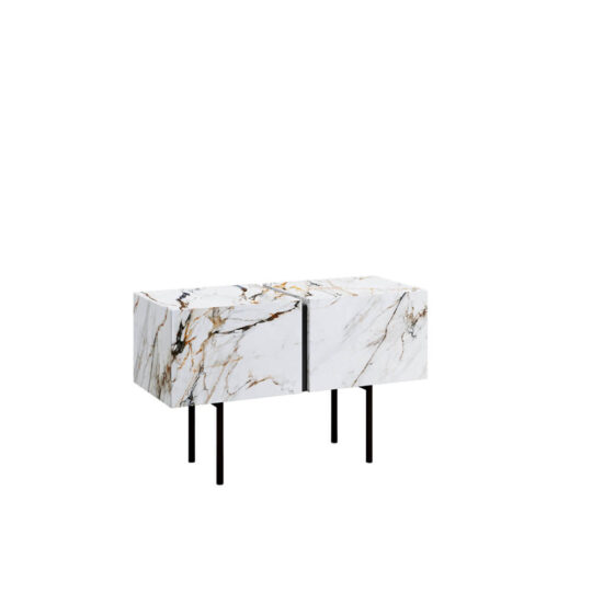 Console Moderne Ceramique Blanche Miles