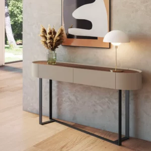 Console Design Beige Contemporaine Amore