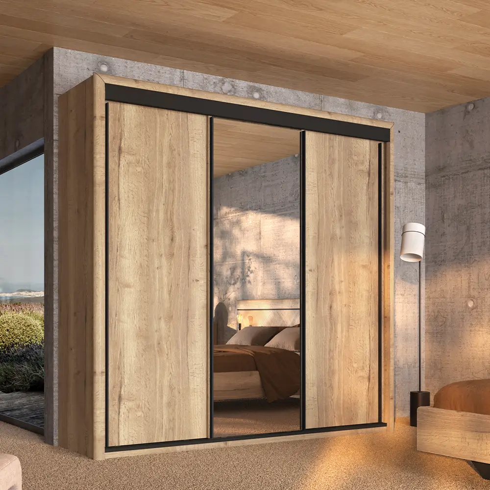 Armoire Celio porte coulissante qualité pro déjà démonté - Ameublement