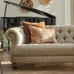 Canape Anglais Caledonian Tissu Vazard Home V