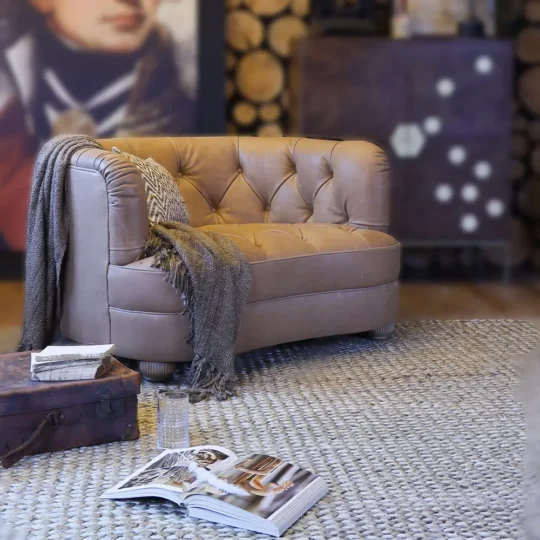 Timeless Chesterfield Fauteuil Anglais Cuir Tetrad Stand