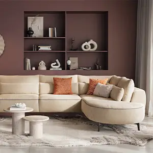 Canape Angle Tissu Borra Vazard Home V