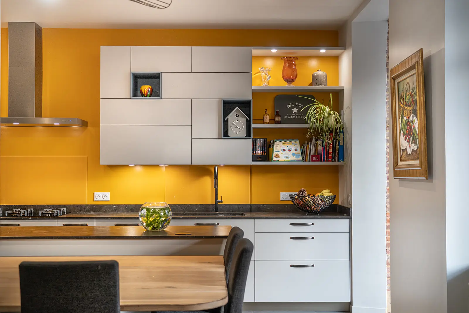 Decorateur Agrandissement Cuisine Familiale Cottage Urbain Blanc Granit Normandie Vazardhome