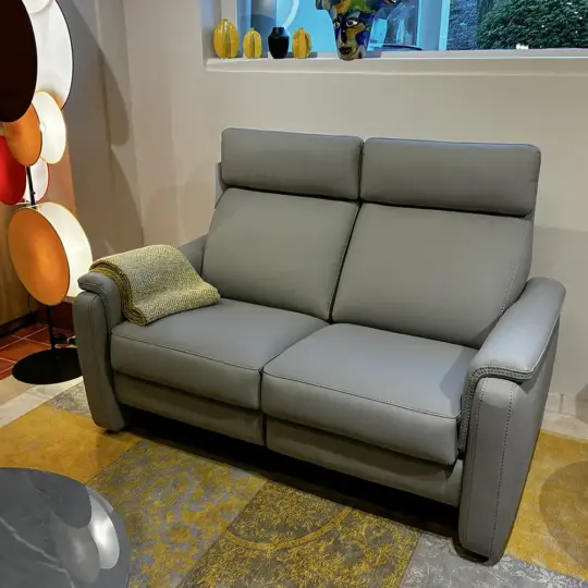 Canape Cuir Gris Calgary Vazardhome Aubaine