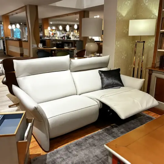 Canape Relax Cuir Blanc Branta Vazardhome Aubaine