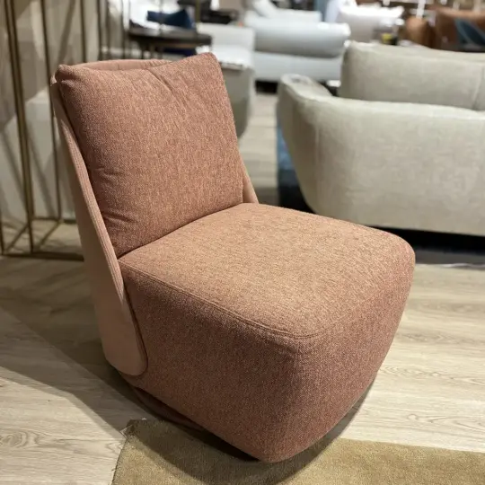 Fauteuil Chauffeuse Moderne Tissu Hugo Showroom Vazardhome