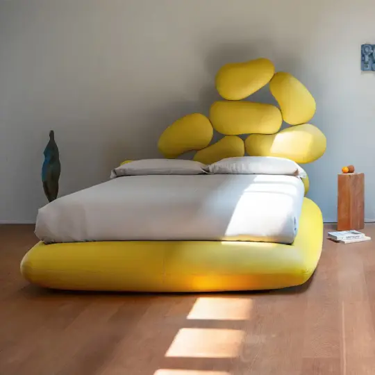 Lit Coffre Moderne Jaune Folding Box Noctis Stones