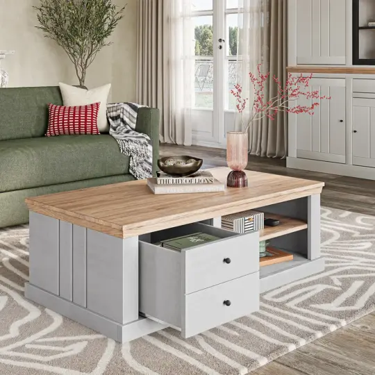 Table Basse Charme Romantique Ambiance Campagne Chic Ateliers De Langres Cosy