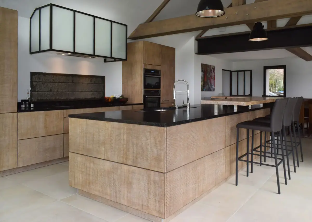 Cuisine Ilot Central Industriel Loft